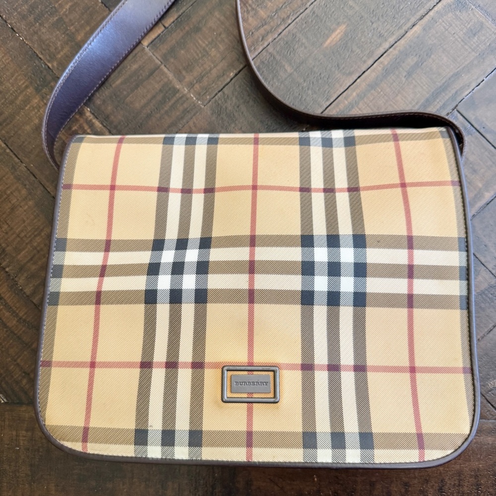 Burberry Tan and Brown Crossbody Bag